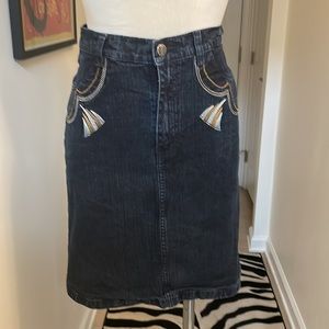 CHAPARRAL Vintage Dark Blue Jeans Skirt Size 10 😘